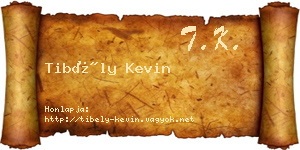 Tibély Kevin névjegykártya