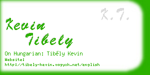 kevin tibely business card